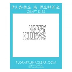 Flora & Fauna Happy Holidays Stacked Die