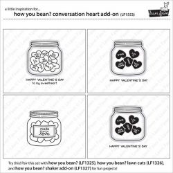 Lawn Fawn How You Bean? Conversation Heart Add-On Lawn Cuts