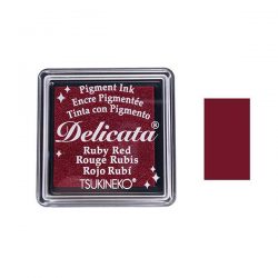 Delicata Small Pigment Inkpad – Ruby Red Shimmer