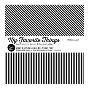 My Favorite Things Black & White Stripes Paper Pack