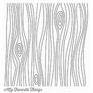 My Favorite Things Whimsical Woodgrain Background Stamp