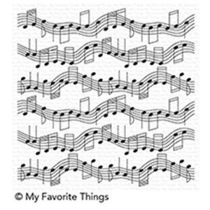 My Favorite Things BG Musical Notes Background Stamp