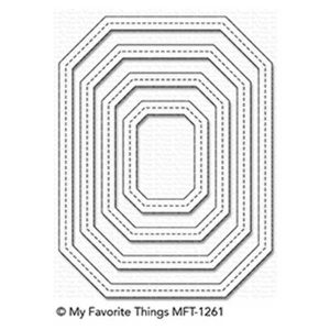 My Favorite Things Single Stitch Line Tag-Corner Rectangle Frames Die-namics