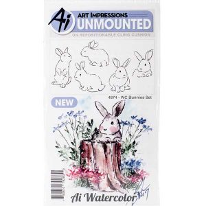 Art Impressions Watercolor Bunnies Set