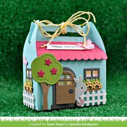 Lawn Fawn Scalloped Treat Box Spring House Add-on