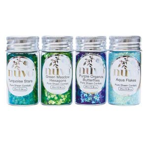 Nuvo Pure Sheen Confetti - Peacock Feathers