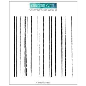 Concord & 9th Sketched Stripes Background Stamp
