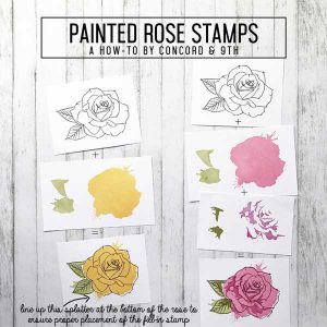 Concord & 9th Painted Rose Stamp Set class=