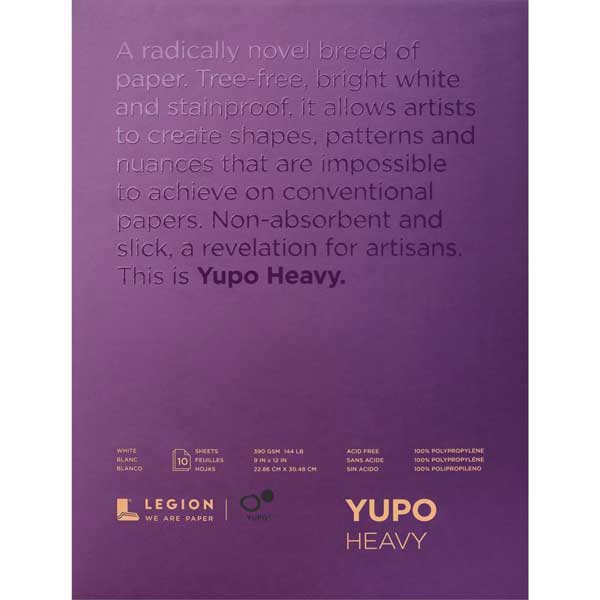 Yupo Paper Pad - White Heavy 9 x 12