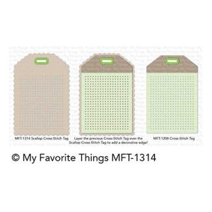 My Favorite Things Scallop Cross-Stitched Tag Die-namics class=