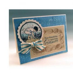 Impression Obsession Rolling Waves Cover-A-Card Stamp