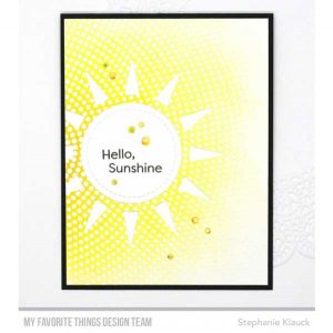 My Favorite Things Radiating Halftone Background Stamp class=