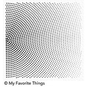My Favorite Things Radiating Halftone Background Stamp