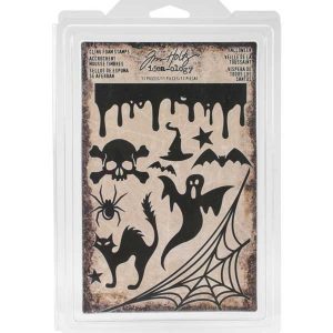 Tim Holtz Idea-Ology Halloween Cling Foam Stamps
