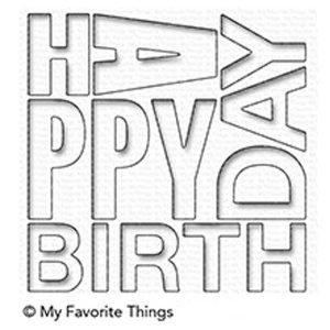 My Favorite Things Happy Birthday Block Die-namics