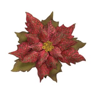 Sizzix - Tim Holtz Bigz/Texture Fades - Layered Tattered Poinsettia class=