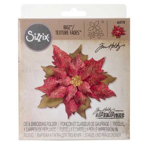Sizzix - Tim Holtz Bigz/Texture Fades - Layered Tattered Poinsettia