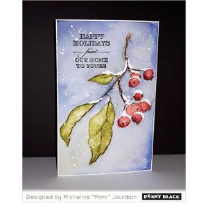Penny Black Christmas Berries Cling Stamp class=