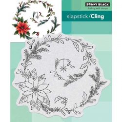 Penny Black Poinsettia Spiral Cling Stamp