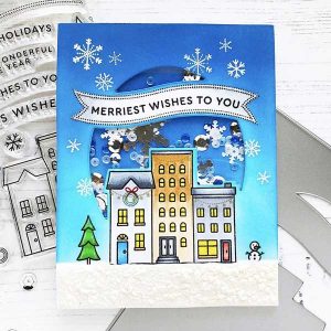 Pinkfresh Studio Home for the Holidays Stamp Set class=