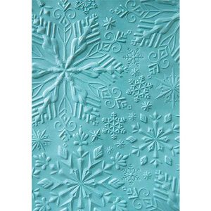 Sizzix 3-D Textured Impressions Embossing Folder - Winter Snowflakes class=
