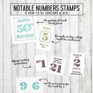 Concord & 9th Notable Numbers Stamp Set class=