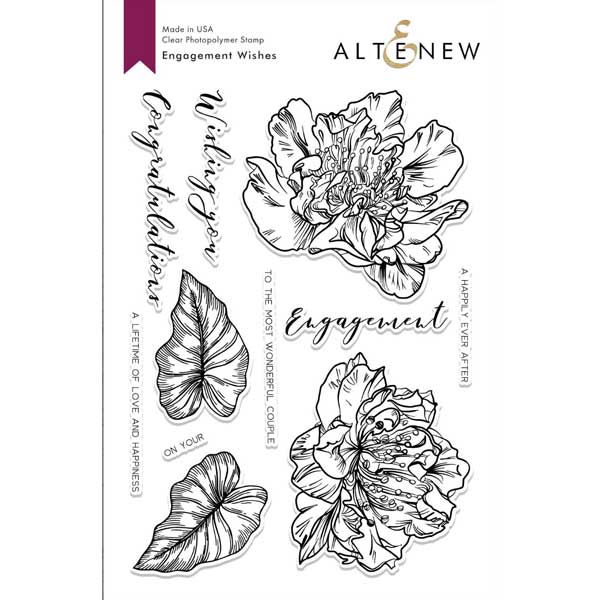 Altenew Engagement Wishes Stamp Set and Altenew Engagement Wishes Die Set