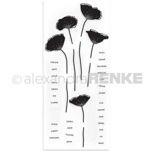 Alexandra Renke Poppy Flower Stamp Set