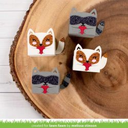 Lawn Fawn Tiny Gift Box Raccoon and Fox Add-on Lawn Cuts