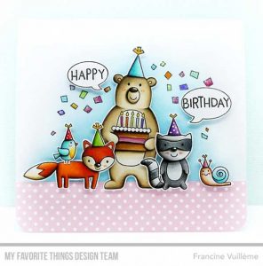 My Favorite Things Birthday Bear & Friends Stamp Set class=