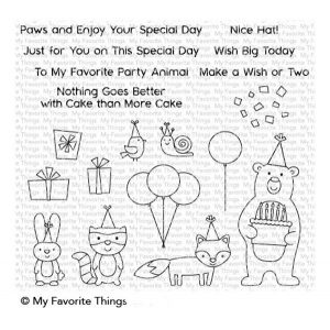 My Favorite Things Birthday Bear & Friends Stamp Set