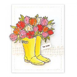 Penny Black Blooming Boots Stamp