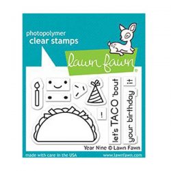 Lawn Fawn Year Nine 2 Item Bundle Taco Stamps Set and Dies Set