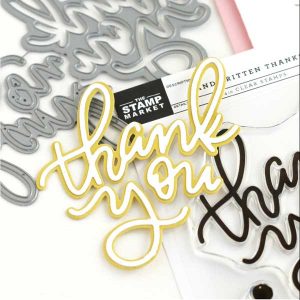 The Stamp Market Handwritten Thanks Dies class=