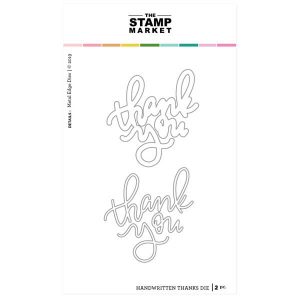The Stamp Market Handwritten Thanks Dies