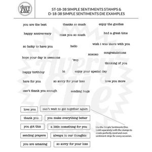 Avery Elle Simple Sentiments Stamps class=