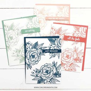 Concord & 9th Vintage Flower Stamp Set class=