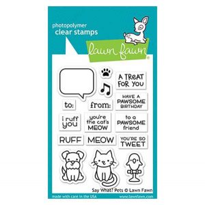 Lawn Fawn Say What? Pets Stamp Set