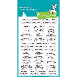 Lawn Fawn Reveal Wheel Friends & Family Sentiments Stamp Set
