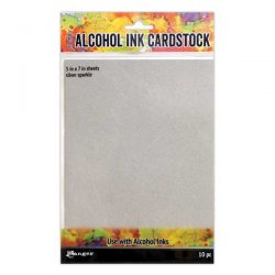 Tim Holtz Silver Sparkle Alcohol Ink Cardstock