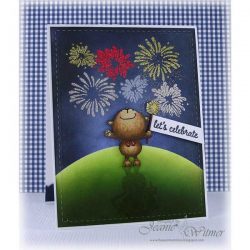 Purple Onion Designs Bubbly (bear with sparkler)