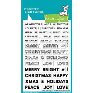 Lawn Fawn Offset Sayings: Christmas Stamp Set