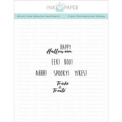 Ink To Paper Ghosts & Ghoulies Sentiments Mini Stamp Set