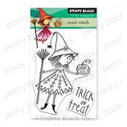 Penny Black Sweet Witch Cling Stamp