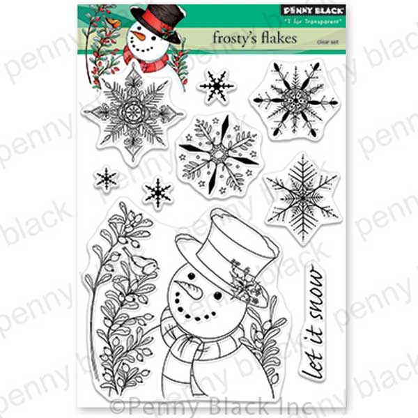 Penny Black Frosty’s Flakes Stamp Set – The Foiled Fox