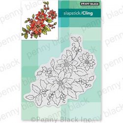 Penny Black Poinsettia Poem Cling Stamp