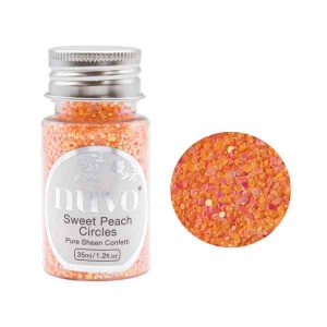 Nuvo Pure Sheen Confetti - Sweet Peach Circles class=