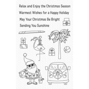 My Favorite Things Sun-Lovin' Santa Stamp Set