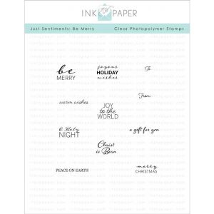 Ink To Paper Just Sentiments: Be Merry Mini Stamp Set