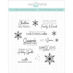 Ink To Paper It's A Sign: Holiday Sentiments Stamp Set